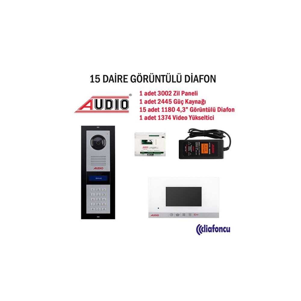 15 Daire Audio 4.3 inç Görüntülü Diafon Fiyatı