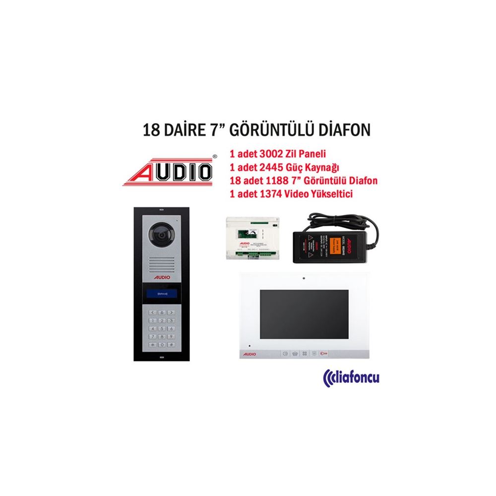 18 Daire Audio 7 inç Görüntülü Diafon Fiyatı