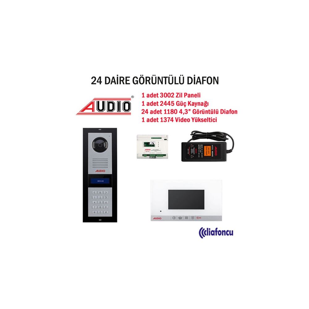 24 Daire Audio 4.3 inç Görüntülü Diafon Fiyatı